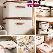 Large Capacity Foldable Storage Box with Handles - Portable Clothes Organiser V