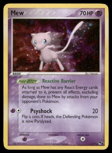 Mew 4/17 POP Series 4 SWIRL!! Pokemon Card Holo