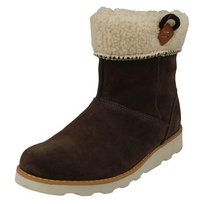Mädchen Clarks Crown Loop Teddy inspiriert Fell Bündchen Stiefel