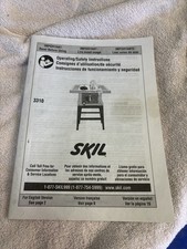 Vtg Skil 10" Tablesaw Manual Instructions 3310