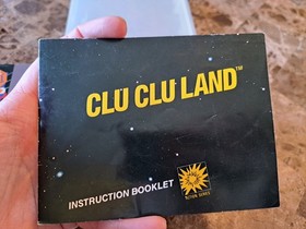 Clu Clu Land Nintendo NES Authentic Cartridge + Manual No TM Nice Shape Rare