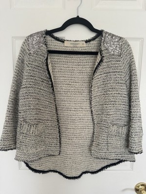 Zara Knit Women s Jacket Knit Gray