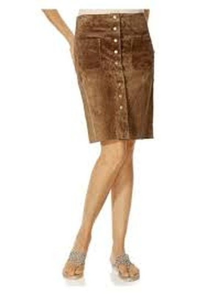 Women Rick Cardona Skirt Beige Suede 36