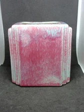Vintage Artistic Potteries Los Angeles California Planter 308 Pink and Blue