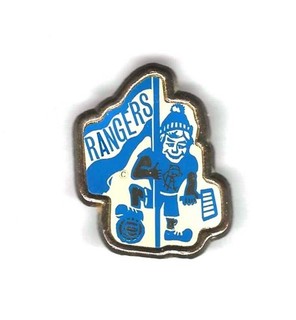 RANGERS COFFER BADGE...FAN AND FLAGPOLE