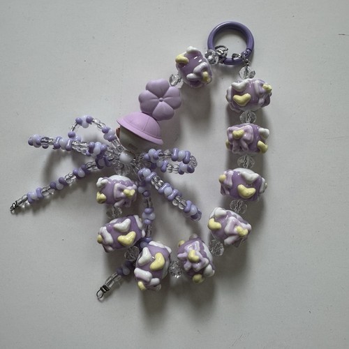 Hacipupu Clover Hand Made Chunky Cute Phone Bag Keychain Strap Popmart Mini - Picture 5 of 6