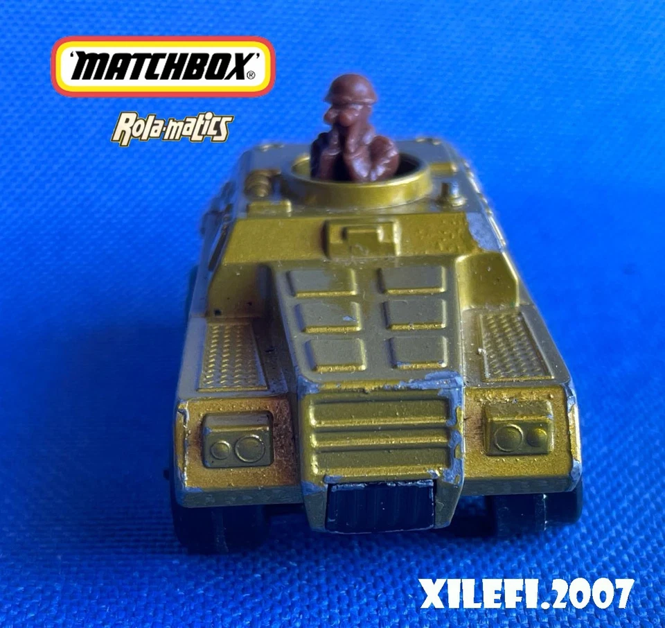 matchbox rolamatics tank stoat military #28 england lesney 1973 diecast 1:64 oro - Immagine 2 di 4