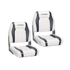 VIVOHOME Folding Low Back Boat Seats 2 Pack, Waterproof Boat Captain Chairs, ...