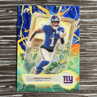 2025 Topps Resurgence Malik Nabers Voltaic Navy Surge VT-23 New York Giants /275