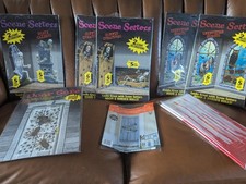 NEW & USED- SCENE SETTERS giant 5ft plastic wall door coverings HALLOWEEN PROPS 