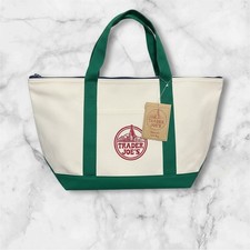 Trader Joe's Large Canvas Tote Bag, Limited Edition, New with Tag - Green