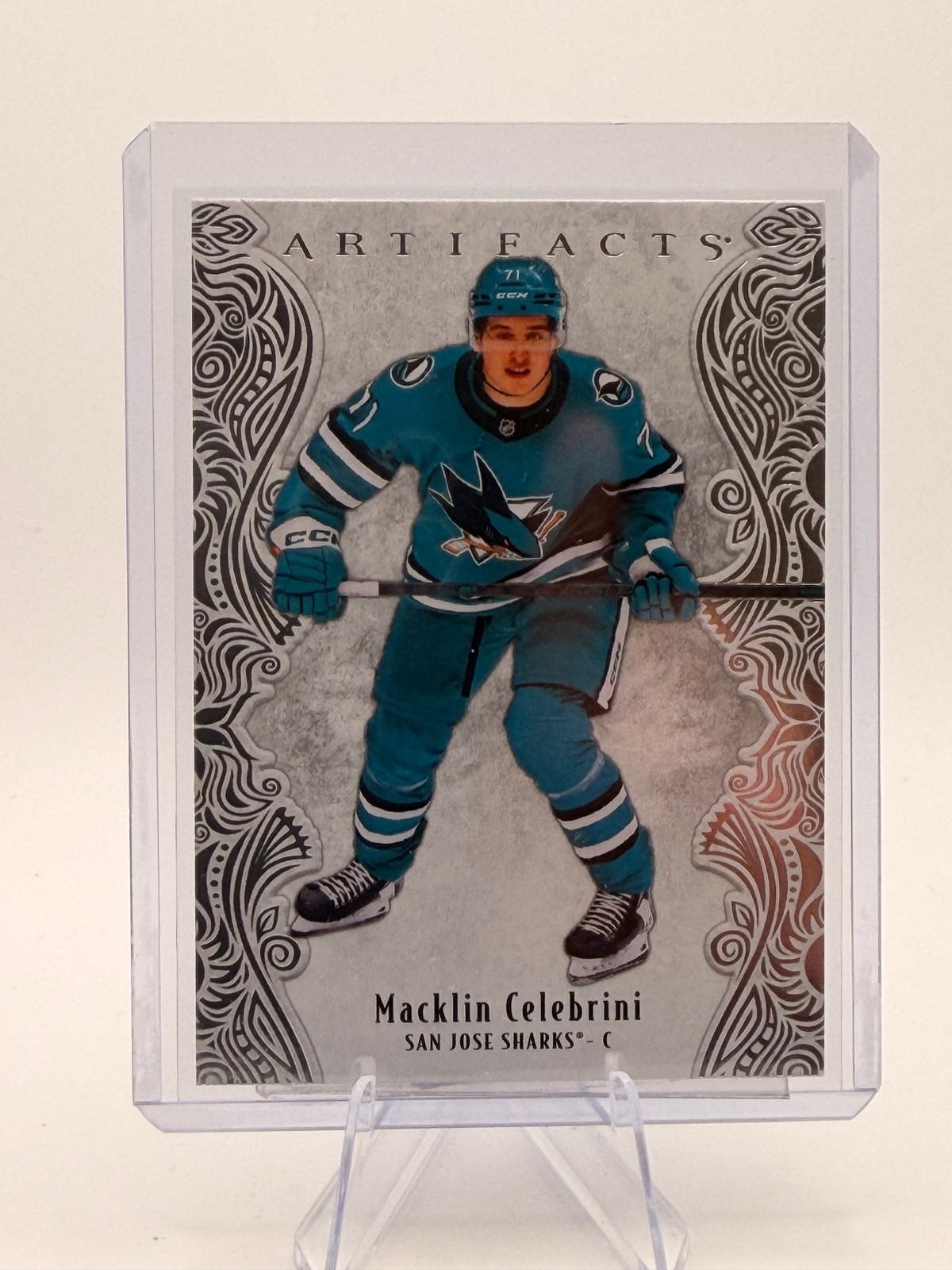Macklin Celebrini #42 Hockey Cards 2025 Upper Deck Artifacts trading card — raw and PSA graded price guide