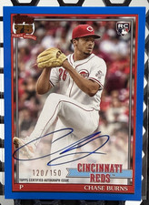 2026 Topps Series 1 Chase Burns 1991 Topps Auto Blue /150 RC Cincinnati Reds 🔥