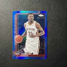 Yves Missi 2025-26 Topps Chrome Blue Refractor /150 New Orleans Pelicans # 102