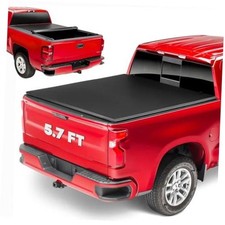 Soft Roll Up Truck Bed Tonneau Cover Fits for 2019-2025 Ram 1500 New Body