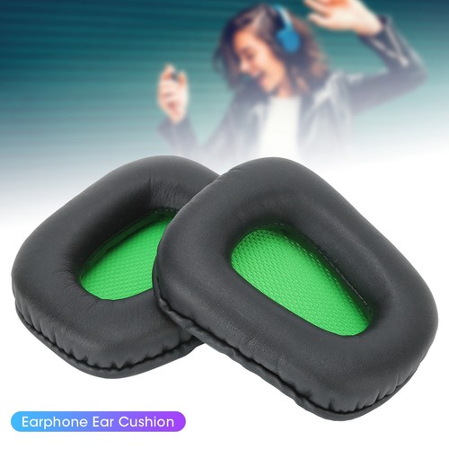 2Pcs Headset Earpad Foam Cover Cushion Green And Black Replacement For SPC - Afbeelding 6 van 12