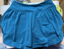 All in Motion Girls XS 4/5 Teal Blue Athletic Knit Skort Skirt Shorts NWT