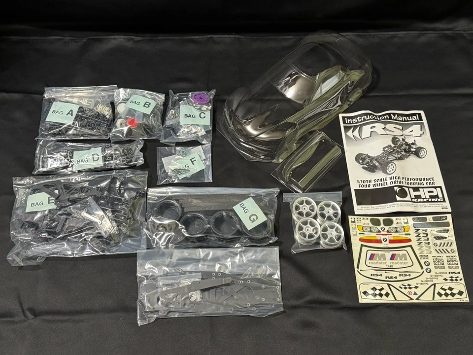 Vintage 1996 HPI Racing RS4 1/10 Touring BMW Z3 Roadster Kit New in Box - Image 3 of 4