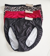 3 Vanity Fair Illumination Hi-Cut Brief Panty Multi 13108 Sz 7/L - NWT