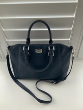 Michael Kors Ciara navy leather Saffiano Top Zip Satchel Handbag/shoulder bag.