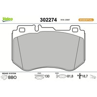 Valeo 302274 Bremsbelagsatz FüR Mercedes Benz C Klasse W205 A205 C205 S205