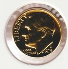 24k Gold Plate Rare Old US 1975 Liberty Roosevelt Dime Collector Collection Coin