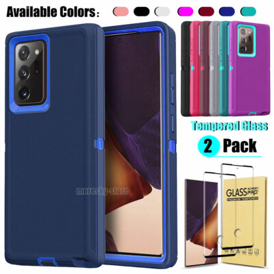 For Samsung Galaxy Note 20 Ultra Heavy Duty Case Cover Tempered Glass  Protector