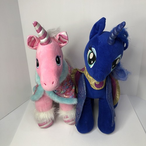 Build-A-Bear My Little Pony Lot of 2 Unicorn Plush Pink Sparkle Princess Luna - Picture 8 of 15