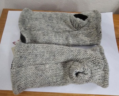 HANDGESTRICKTE Wollhandschuhe Vlies gefütterter Handschuh Handgelenkwärmer Skiwolle Handschuh - Bild 18 von 31