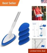 51'' Shower and Bathtub Scrubber with 5 Non-Scratch Pads for Effortless Cleaning