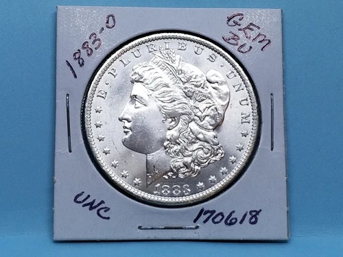 1883-O $ MORGAN SILVER DOLLAR GEM BU MIRROR LUSTER  #170618-58B