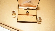 Swank Clip Set Gold Tone  Vintage cuff links women