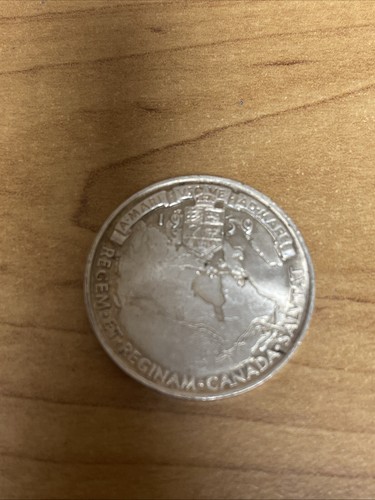1939 Canada Regem Et Reginam Salvtat SILVER RARE TOKEN - Picture 3 of 3