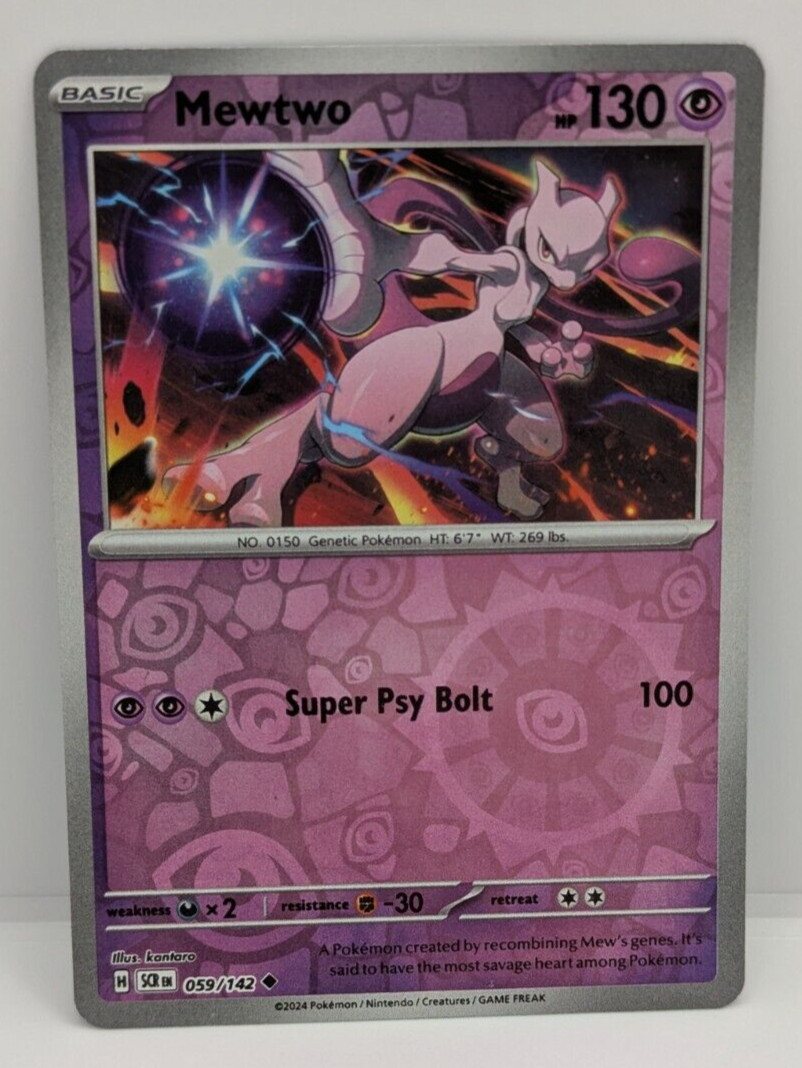 Mewtwo 059/142 Sv07: Stellar Crown Reverse Holo NM Pokemon