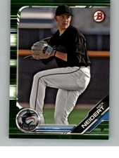 2019 Bowman Nick Neidert BP-8 Prospects Camo Miami Marlins