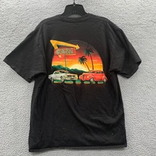 IN N OUT Burger T Shirt Womens Large Pre Shrunk Black Short Sleeve*