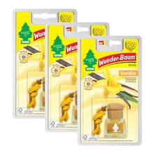 3x Wunderbaum Duft Flakon Vanille WUNDER-BAUM Lufterfrischer Vanilla 1er Pack