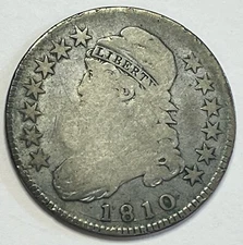 1810 Capped Bust Half Dollar - Better Date 50C Piece; Q006