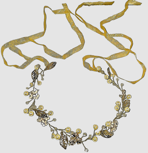 Gold & Pearl Headband - Wedding/ Flower Girl - Picture 5 of 7