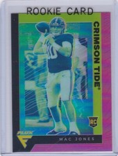 MAC JONES ROOKIE CARD 2021 Panini Flux PINK PRIZMS VARIATION Football Card RARE!