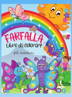 Farfalla libro da colorare per bambini: Farfalla libro da colorare per i bambini