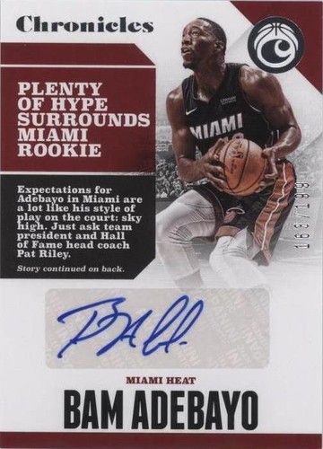 2017-18 Panini Contenders Bam Adebayo Auto RC Ticket /125 Rookie