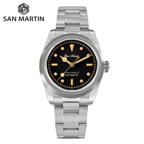 SAN MARTIN SN0106-G NH35 Automatik Edelstahl 37mm 20 ATM Herren Sportuhr - Bild 14 von 46