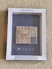 Jack Wills Letter Stamp and Ink & Stationary Notebook Set - New & Boxed
