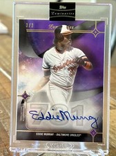 EDDIE MURRAY 2023 TOPPS LUMINARIES HIT KINGS AUTO #/3 ORIOLES HOF SSP