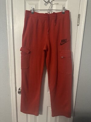 Vintage Nike Cargo Sweatpants Mens Med Y2K Wide Leg Baggy Loose