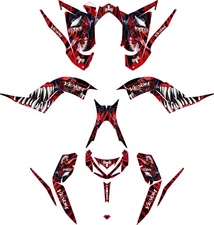 Fits Yamaha Raptor 700R Graphics Kit 2013 TO 2024 decal KIT stickers