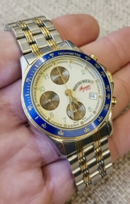 ✓ RARE West End Swiss Watch Automatic Chronograph Valjoux 7750