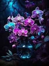 Digital Image Picture Photo Wallpaper Background Desktop AI Art Orchid Flowers