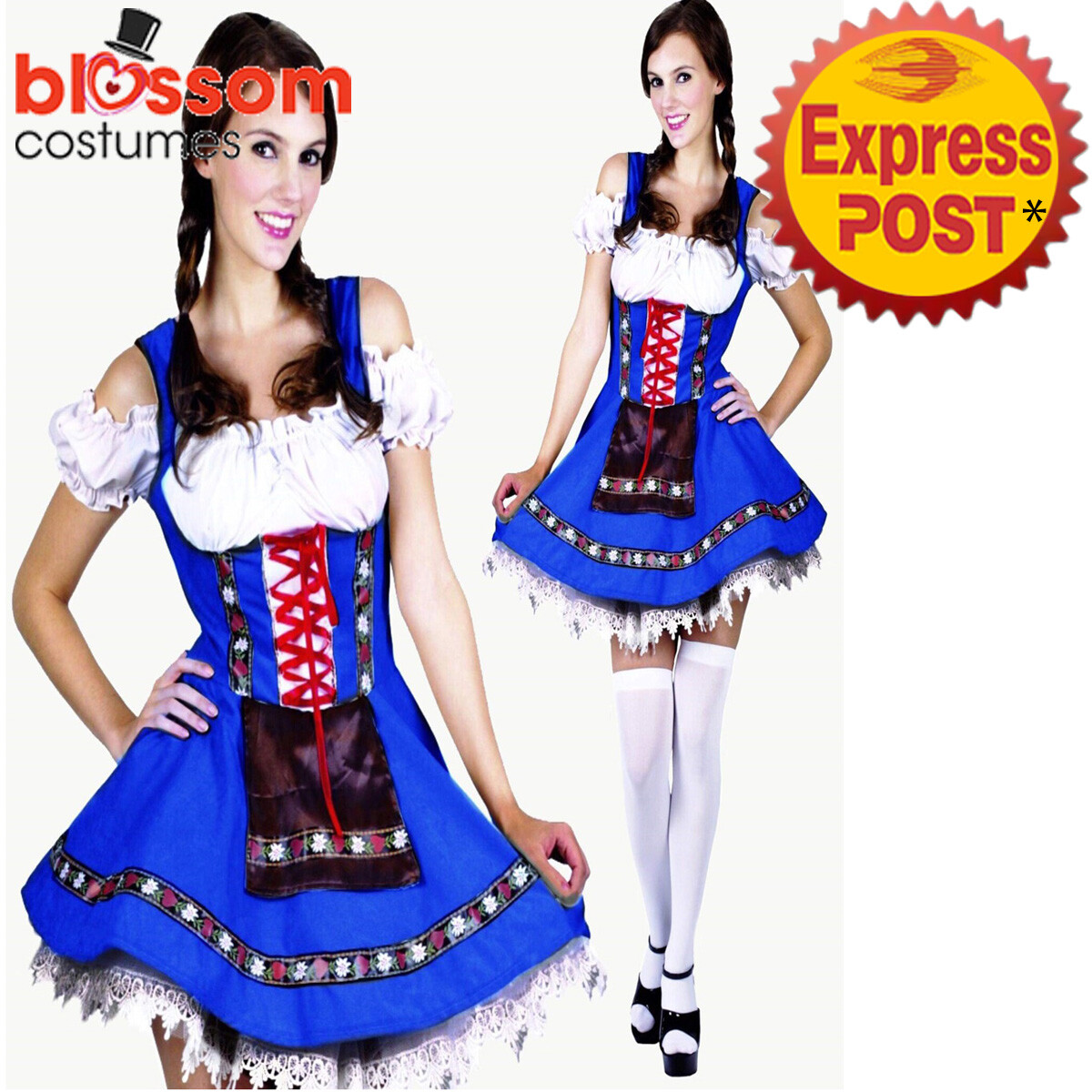 german dress up party Joyfy Women Oktoberfest Dress, Halloween Dirndl Dresses Embroidery German Beer Costumes for Halloween Costumes Dress-up Party and Beer Carnival